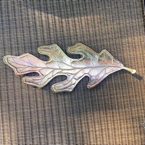 Syroco 🍂 Vintage Metallic Oak Leaf Wall Hanging Plaque Centerpiece Fall Decor
